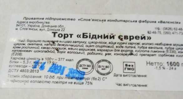 Украинская фабрика выпекает торт «Бедный еврей» (ФОТО) | Русская весна