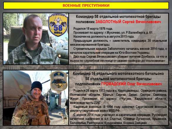 Минобороны ДНР дополнило список военных преступников ВСУ именами командиров, обстрелявших Макеевку (ФОТО) | Русская весна