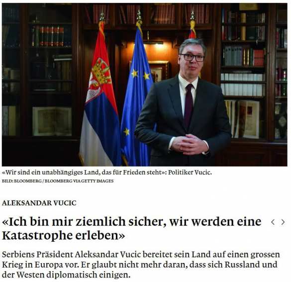 Из-за войны на Украине мир приближается «к настоящей катастрофе», — Вучич | Русская весна