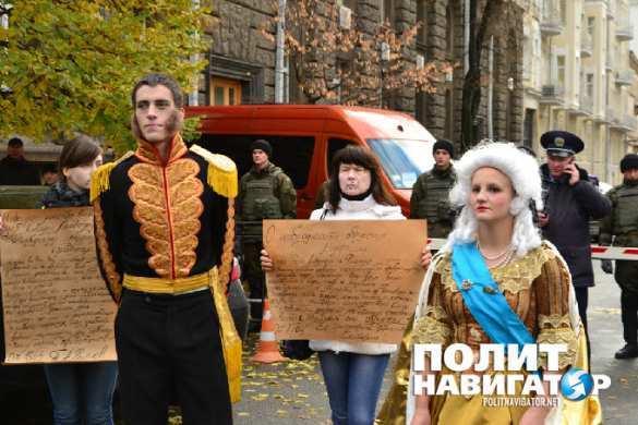 «На русском говорят необразованные оккупанты», — пикет в защиту мовы (ФОТО, ВИДЕО) | Русская весна