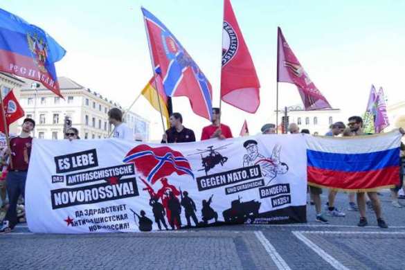 Demonstration gegen NATO für Noworossija in München (FOTOS) | Русская весна