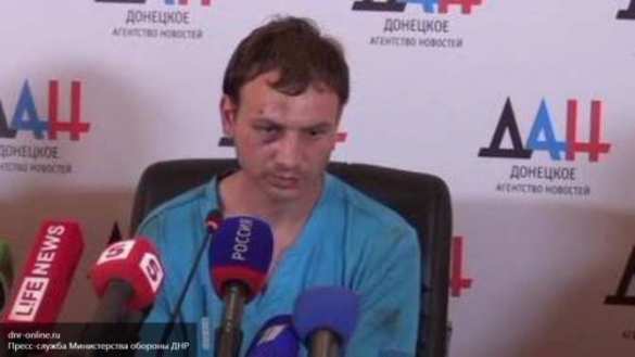 Pressekonferenz mit gefangenem bei Marjinka ukrainischen Soldaten  | Русская весна