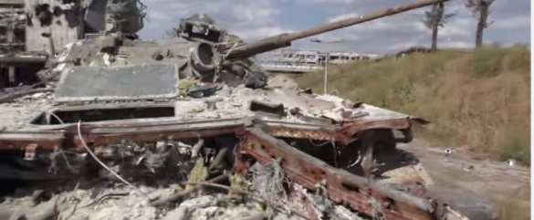 Донецкий аэропорт: украинские танки, американские добровольцы и трофейная техника (ВИДЕО) | Русская весна