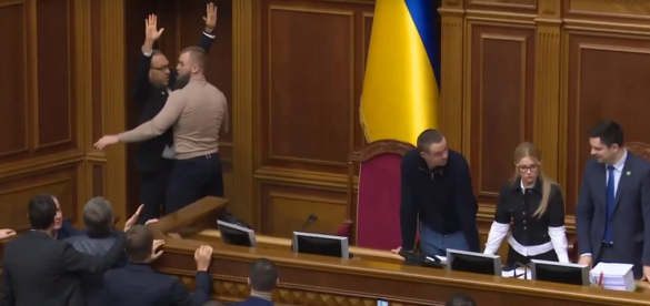 Цирк зажигает огни: Тимошенко оккупировала президиум Рады, нардепы устроили потасовку (ФОТО, ВИДЕО) | Русская весна