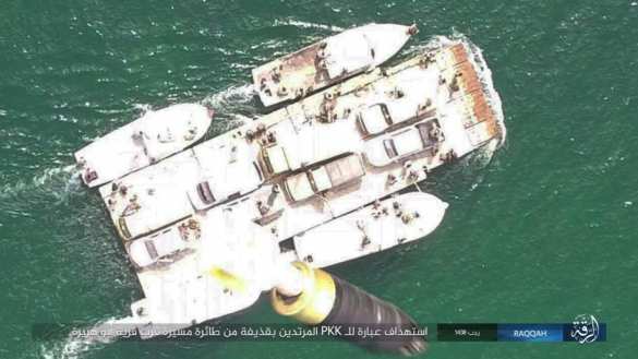 Дрон ИГИЛ разбомбил десант курдов на реке Евфрат в Сирии (ФОТО) | Русская весна