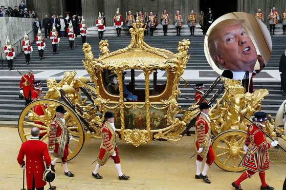 Трамп захотел прокатиться в золотой карете королевы Елизаветы | Русская весна