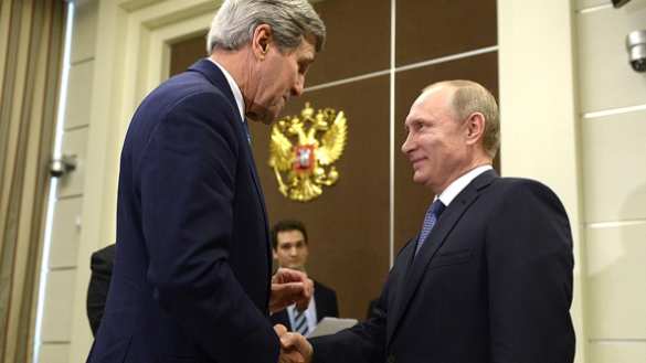 Джон Керри на встрече с Владимиром Путиным Владимир Путин посоветовал Джону Керри выспаться | Русская весна