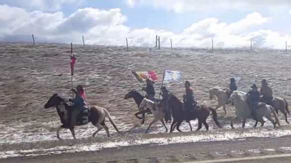 Майдан по-индейски: верхом на конях против нефтепровода (ВИДЕО) | Русская весна