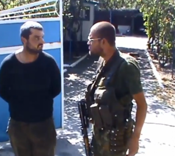 Допрос украинского плененного в отряде Моторолы, у села Новокатериновка, Старобешевский район (видео) | Русская весна