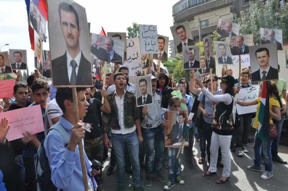 Эксклюзивный фоторепортаж «Русской Весны» с сегодняшнего пророссийского митинга в Дамаске, который обстреляли террористы | Русская весна