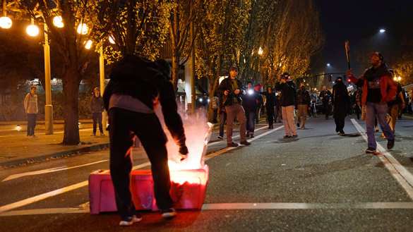 Хроники американского Майдана: полиция применяет слезоточивый газ, сотни задержанных (ФОТО, ВИДЕО) | Русская весна