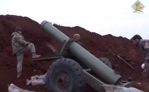 Гигантская «шайтан-пушка» сирийских боевиков ведет огонь под Алеппо (ВИДЕО) | Русская весна