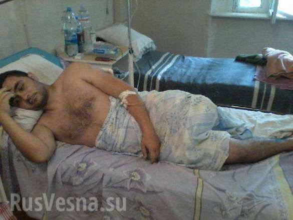 Der verwundete ukrainische Gefangener ist von Noworossija Milizarmee ins Krankenhaus eingeliefert  | Русская весна