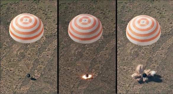 Спускаемый аппарат Роскосмоса с космонавтами на борту успешно приземлился в казахской степи (ФОТО) | Русская весна