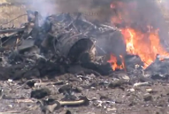 Видео украинского штурмовика СУ-25 сбитого ПВО ДНР в небе над Новороссией  | Русская весна