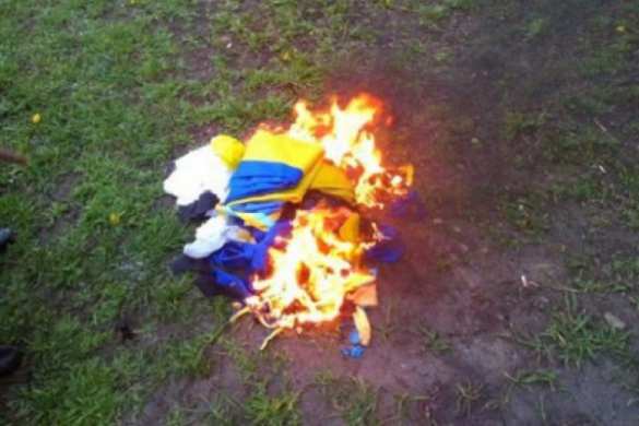 В Краматорске местные жители срывали и жгли флаги Украины  | Русская весна