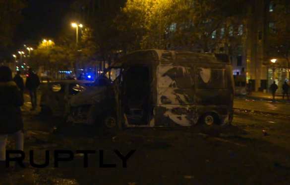 Брюссель: протестующие переворачивали и сжигали автомобили на улицах (видео) | Русская весна