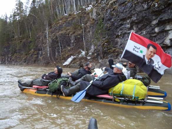 Сплав по реке на Урале в поддержку Башара Асада и борьбы сирийского народа с террористами (ФОТО) | Русская весна