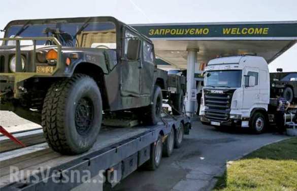 Militärtechnik der USA Armee überquerte die Grenze der Ukraine, - so der Staatliche Grenzschutz | Русская весна