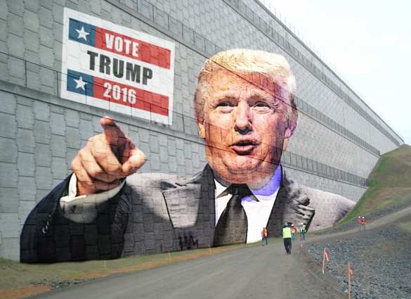 Часть «стены Трампа» ветром унесло в Мексику (ВИДЕО) | Русская весна