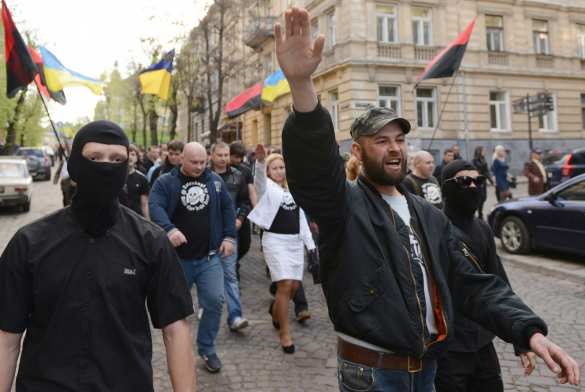 Украинские националисты залили кровью дорогу к резиденции посла России (ВИДЕО) | Русская весна