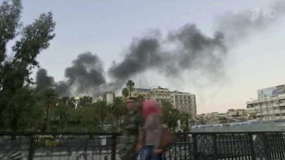 Обстрелян центр Дамаска, ракета попала в многоэтажный дом (ВИДЕО) | Русская весна