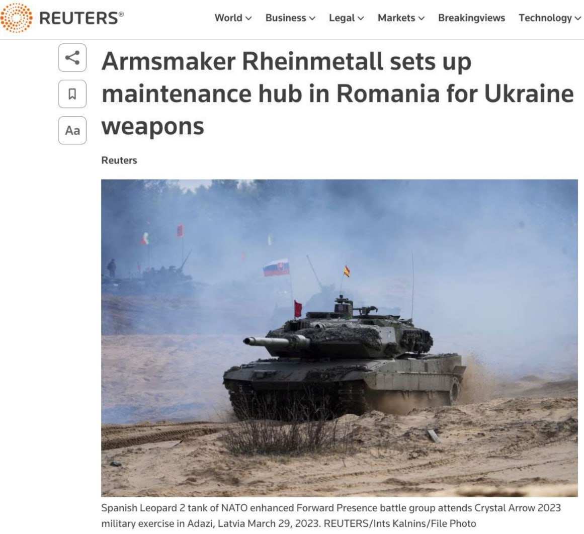 A Rheinmetall karbantartási központot nyit Romániában az Ukrajnába szállított német és brit tankok számára (FOTÓ) | Orosz tavasz