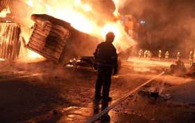Чудовищный пожар и взрывы под Киевом: похоже, детонирует склад с ракетами и дронами (ВИДЕО) | Русская весна
